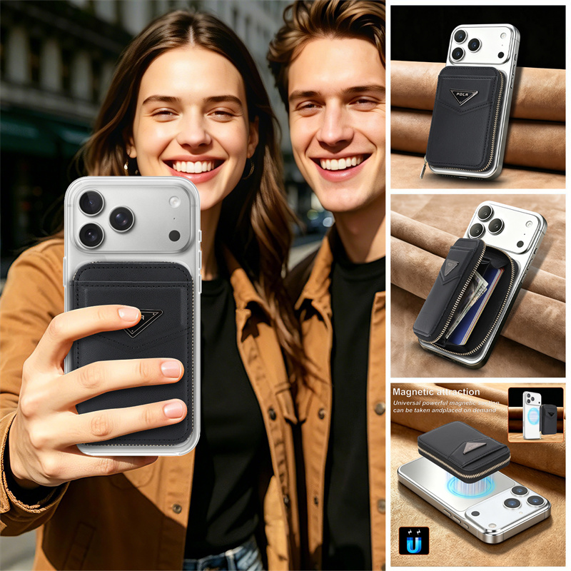 Zipper Wallet Card Holder Case - Leather Wallet Card Holder Phone Cover ulasan dan harga