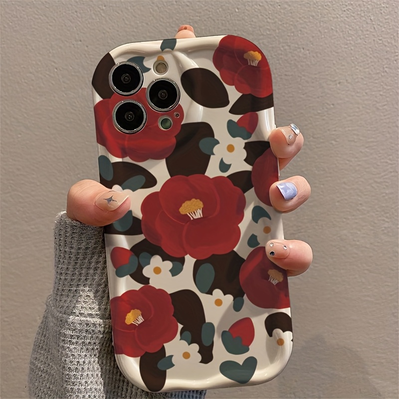 Vintage Red Camellia Flower Ri - Vintage Floral Pattern Soft Case ulasan dan harga