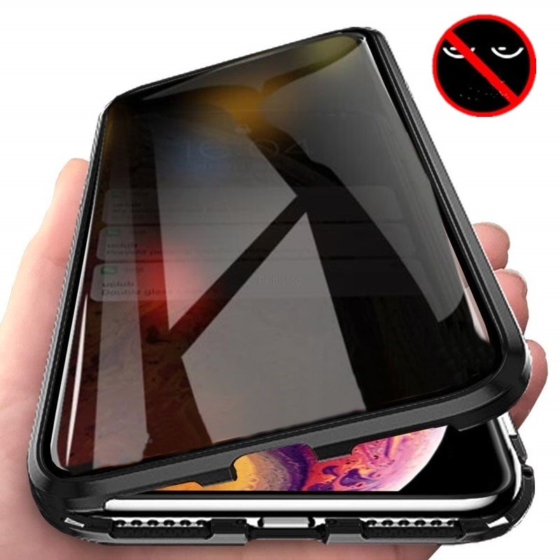 Magnetic Tempered Glass Privac - Anti Spy Privacy Glass Case ulasan dan harga